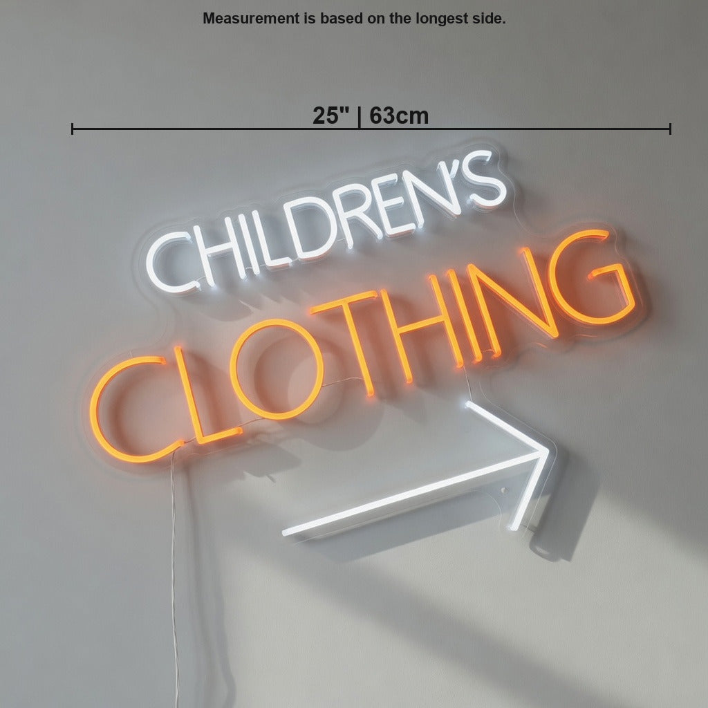 Children's Clothing Arrow LED Neon Sign - Shineneon