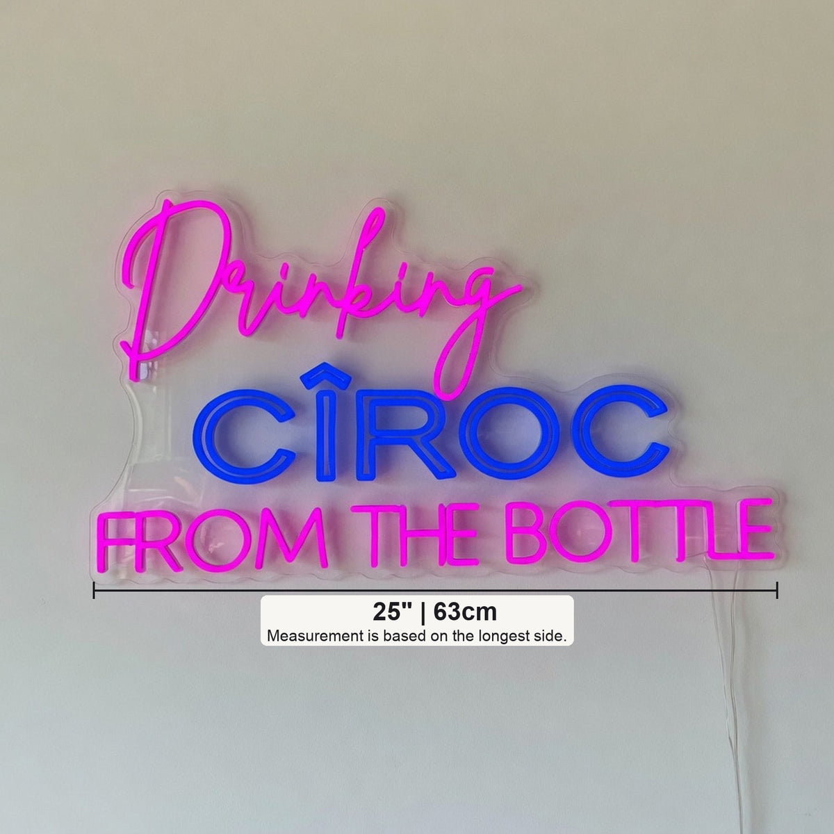 Drinking Ciroc From The Bottle LED Neon Sign - Shineneon