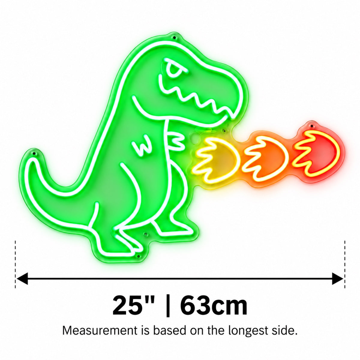 Fire Breathing Cute Cartoon Dinosaur LED Neon Sign for Kids Room - Shineneon