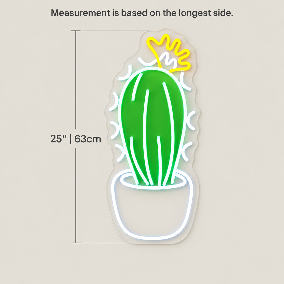 Cactus Plant LED Neon Sign Cactus with Flower Top - Shineneon