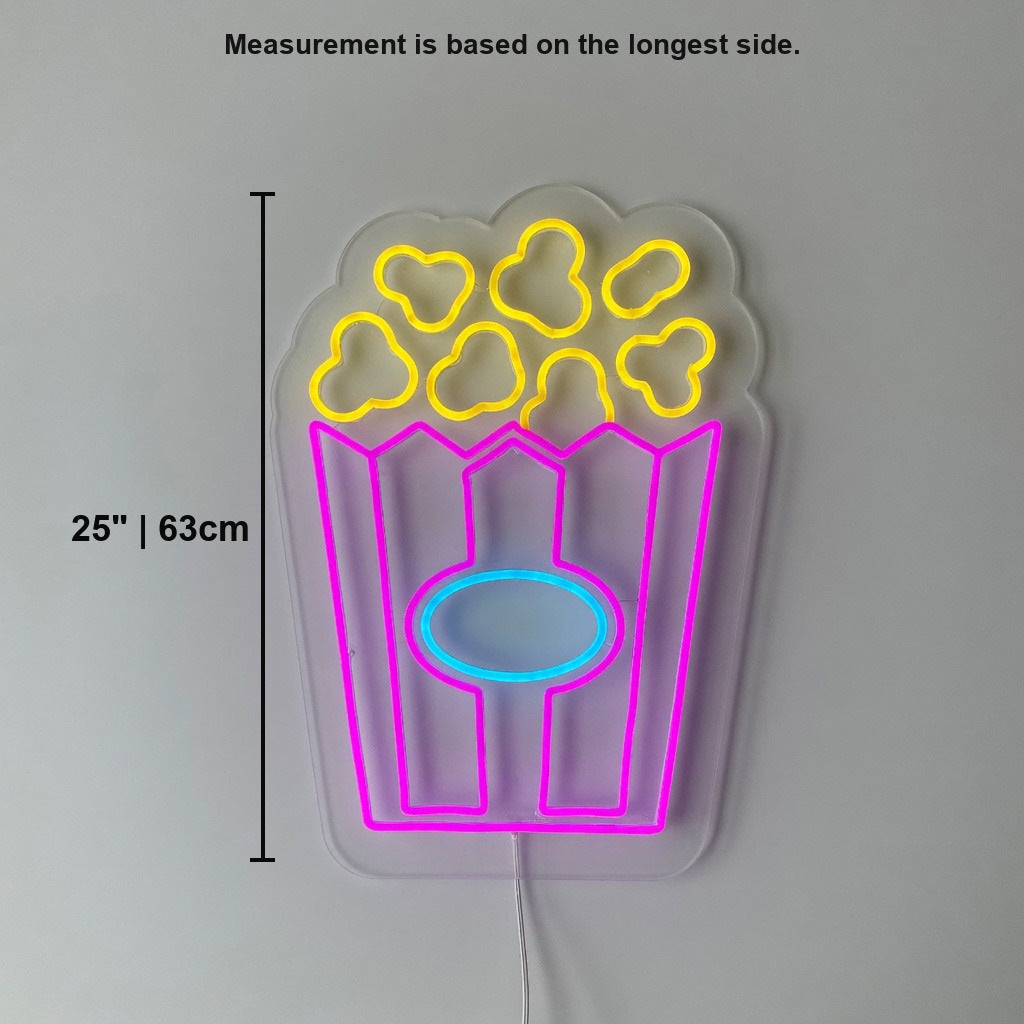 Popcorn LED Neon Sign Overflow Bucket Design - Shineneon