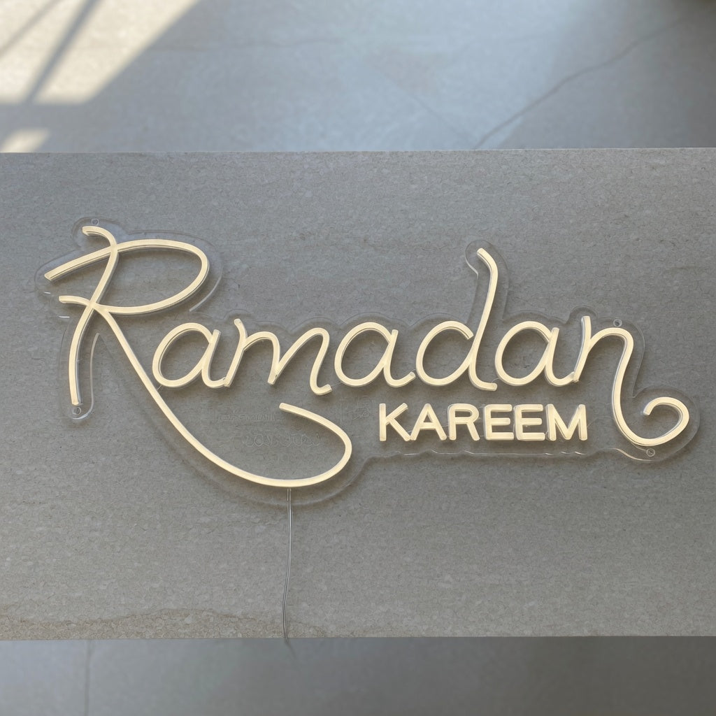 Ramadan Kareem LED Neon Sign Elegant Ornate Script - Shineneon
