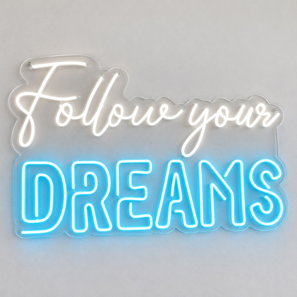Follow Your Dreams LED Neon Sign Dreams Emphasis Script - Shineneon