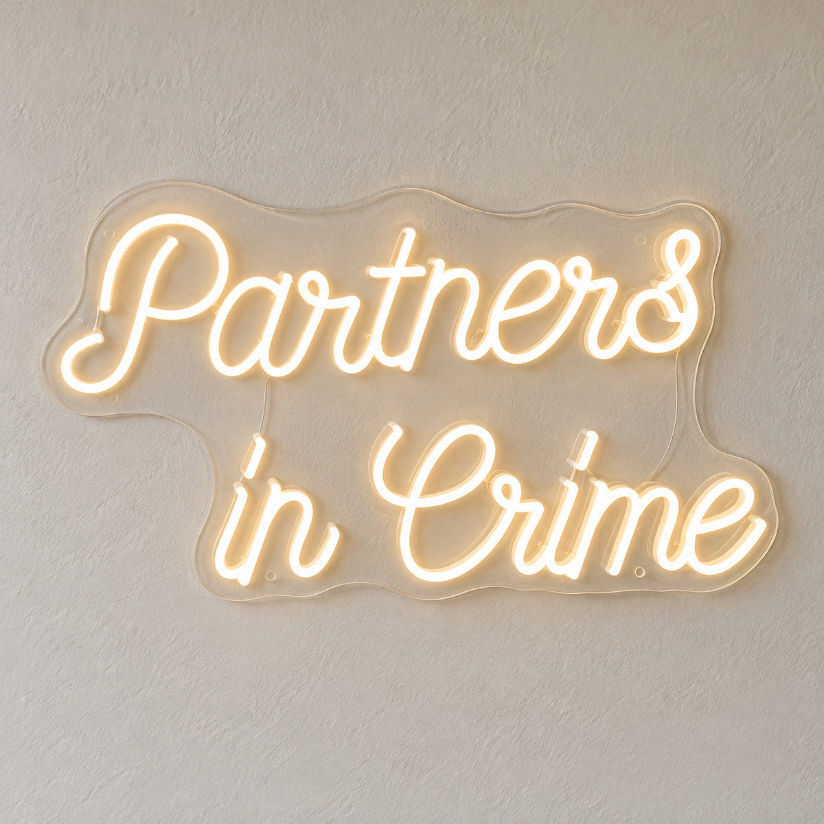 Partners in Crime LED Neon Sign for Man Cave, Dimmable Wall Decor Wall Neon Signs - Shineneon