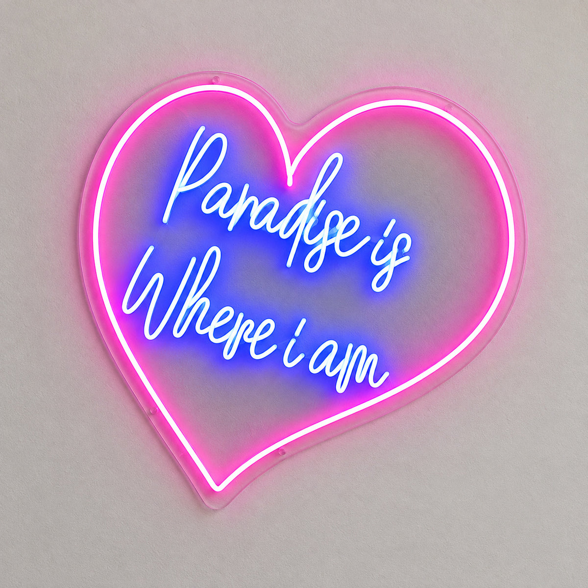 Paradise Is Where I Am LED Neon Sign for Wedding Light Up Party Decor Wall Neon Signs - Shineneon