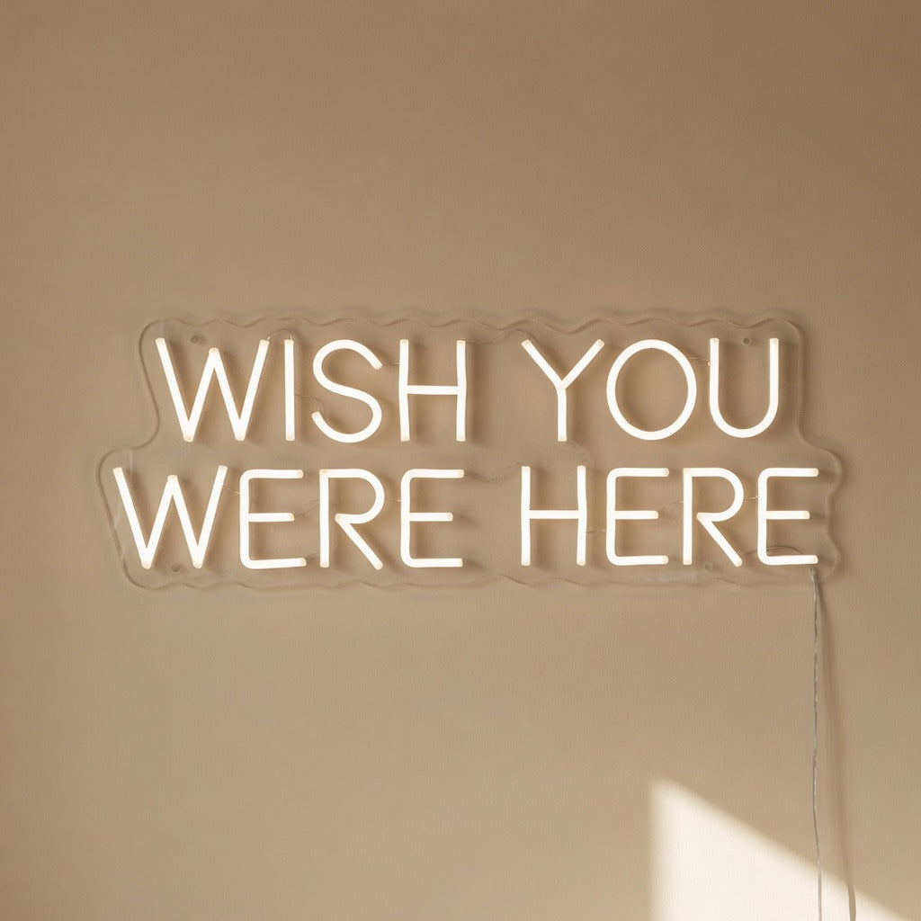 Wish You Were Here LED Neon Sign Grid Wall Caps - Shineneon