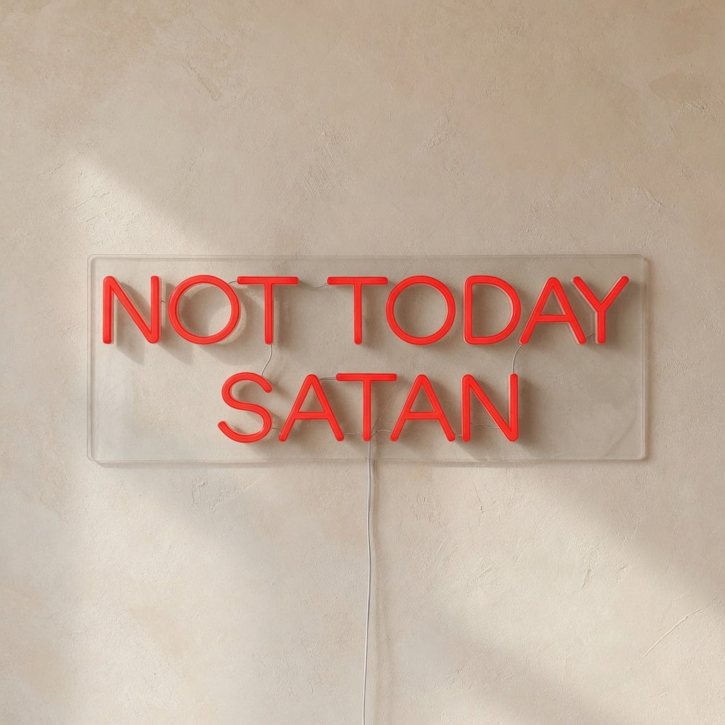 Not Today Satan LED Neon Sign Wall Neon Signs - Shineneon