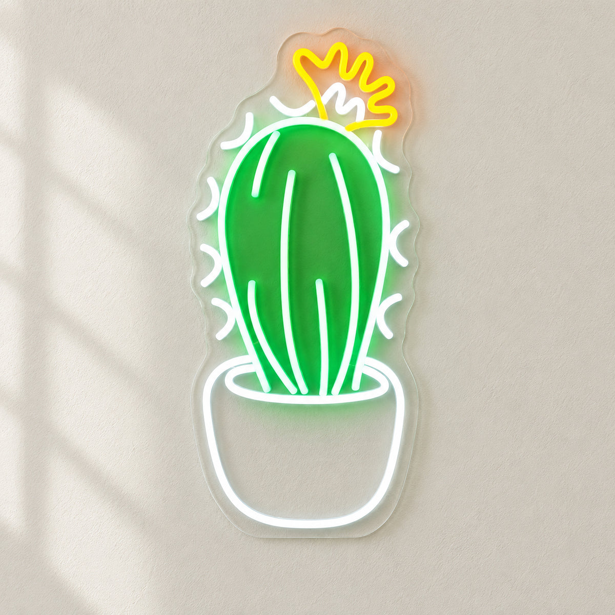 Cactus Plant LED Neon Sign Cactus with Flower Top - Shineneon