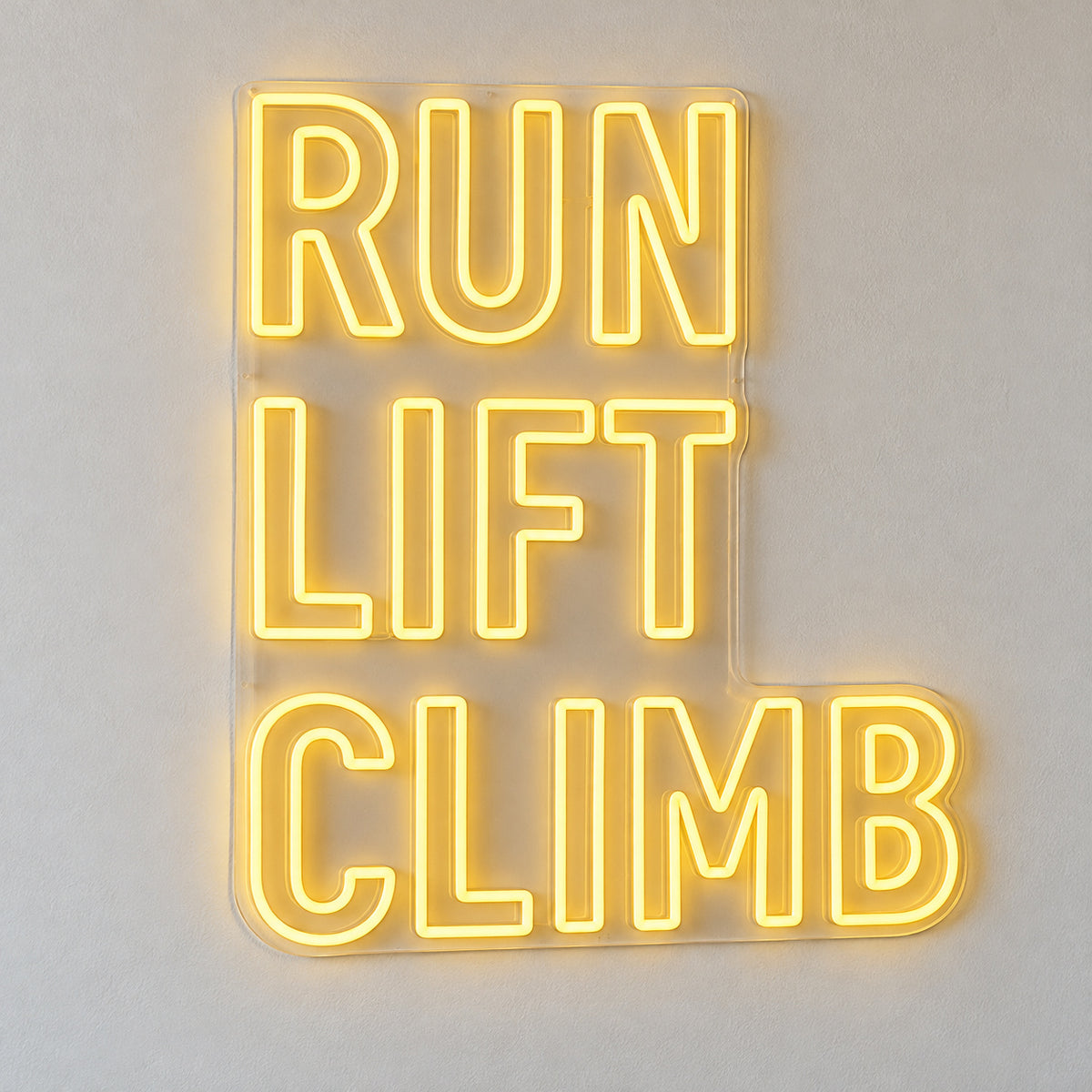 Run, Lift, Climb, Gym LED Neon Sign for Storefront - Shineneon