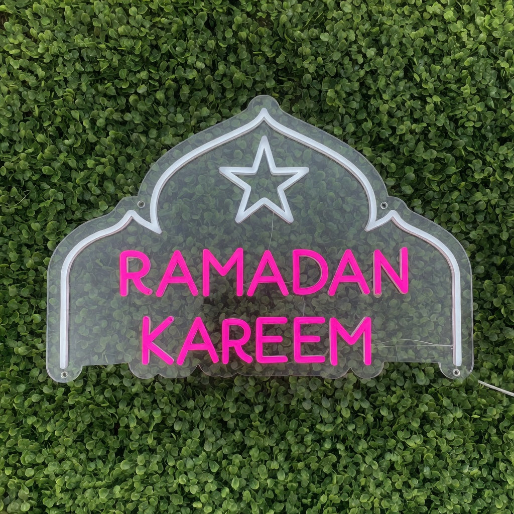 Ramadan Kareem LED Neon Sign with Mosque Dome Outline - Shineneon