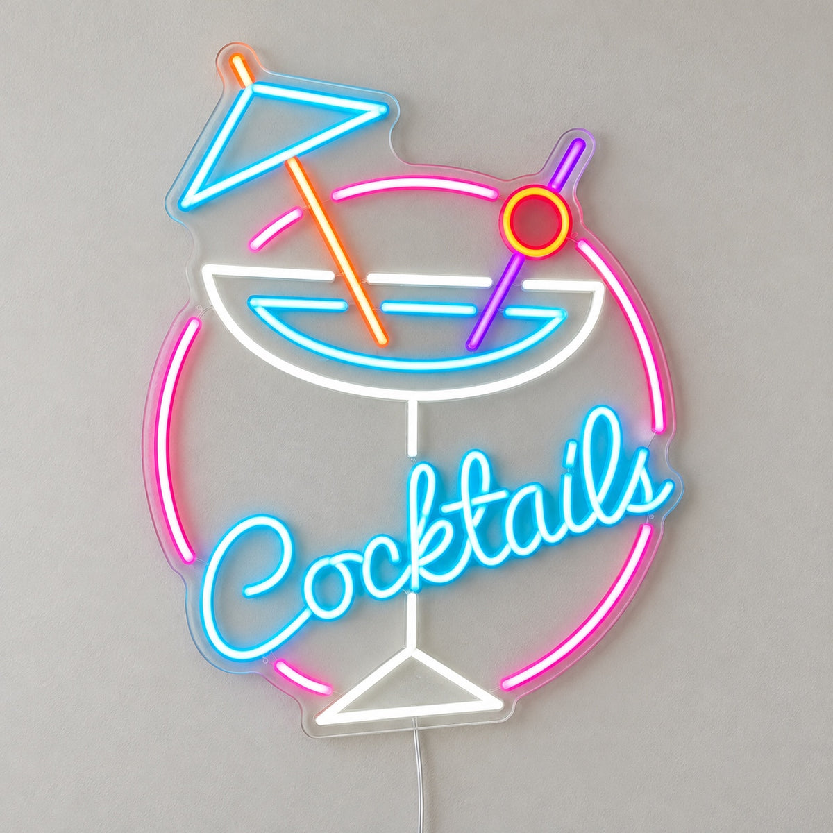 Cocktails Bar LED Neon Sign for Wedding, Light Up Party Decor - Shineneon
