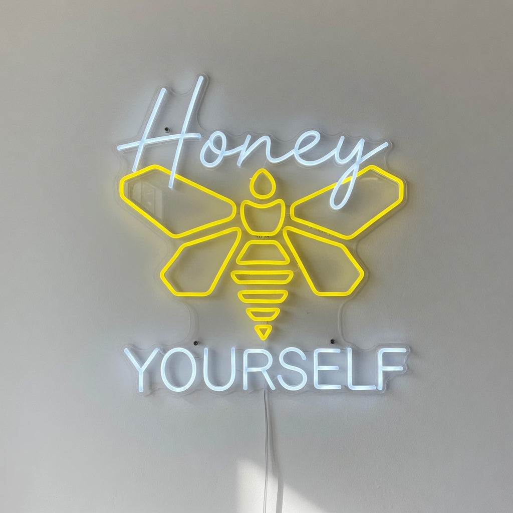 Honey Bee Yourself LED Neon Sign Dimmable Wall Light - Shineneon