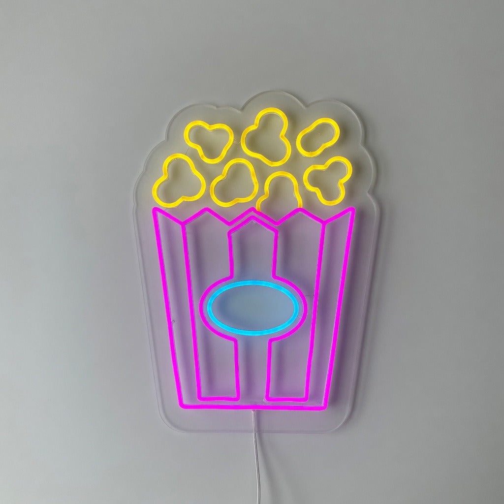 Popcorn LED Neon Sign Overflow Bucket Design - Shineneon