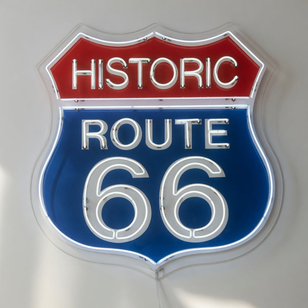 Route 66 LED Neon Sign for Man Cave - Shineneon