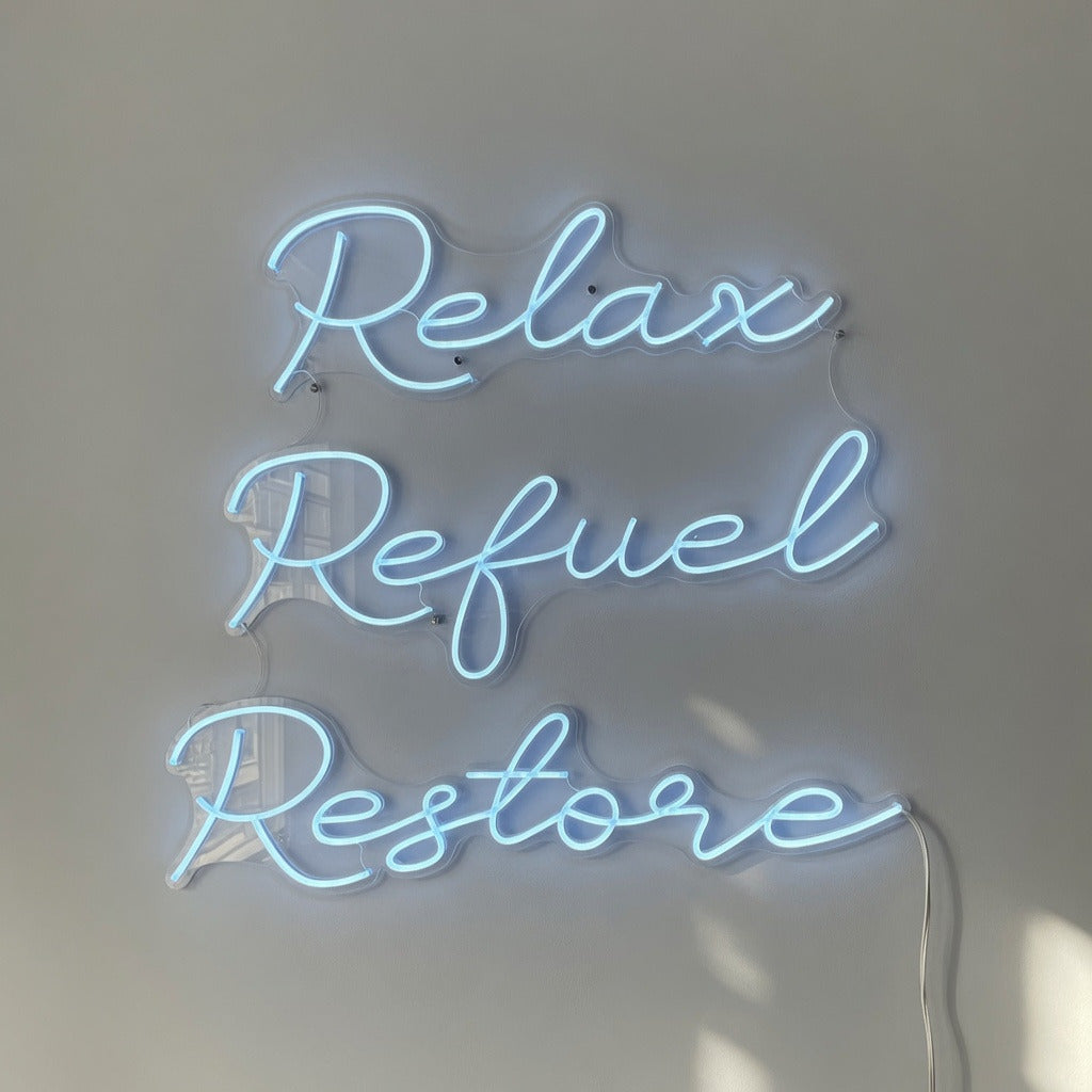 Relax Refuel Restore LED Neon Sign - Shineneon