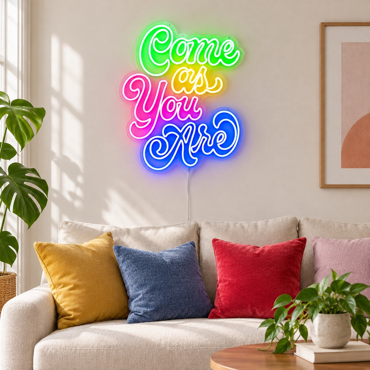 Come as You Are LED Neon Sign Cozy Lounge Script Wall Neon Signs - Shineneon