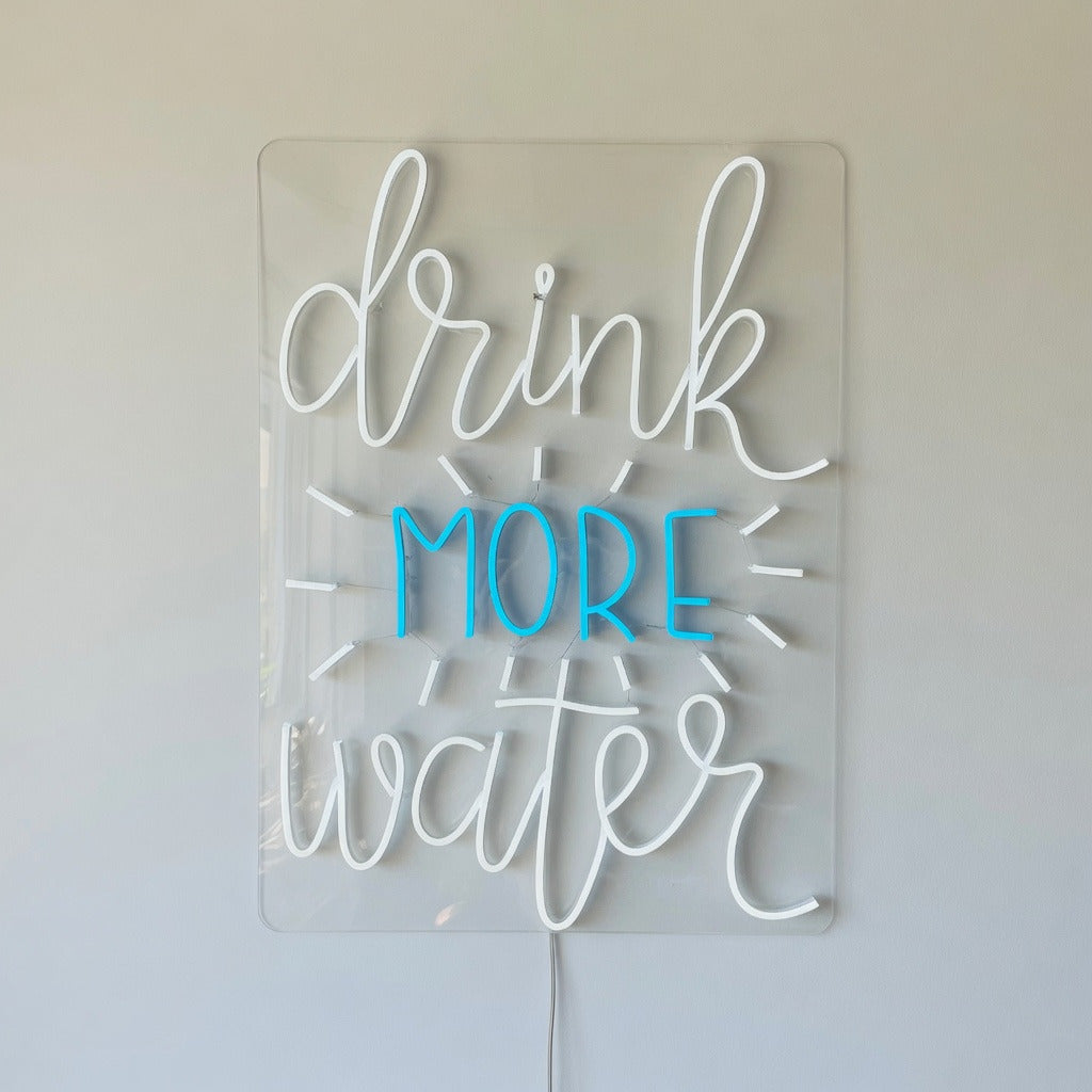 Drink More Water LED Neon Sign - Shineneon