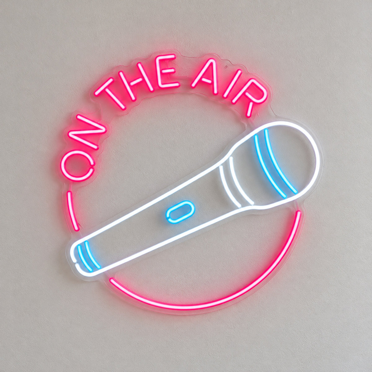 On the Air with Microphone LED Neon Sign Dimmable Wall Light Wall Neon Signs - Shineneon