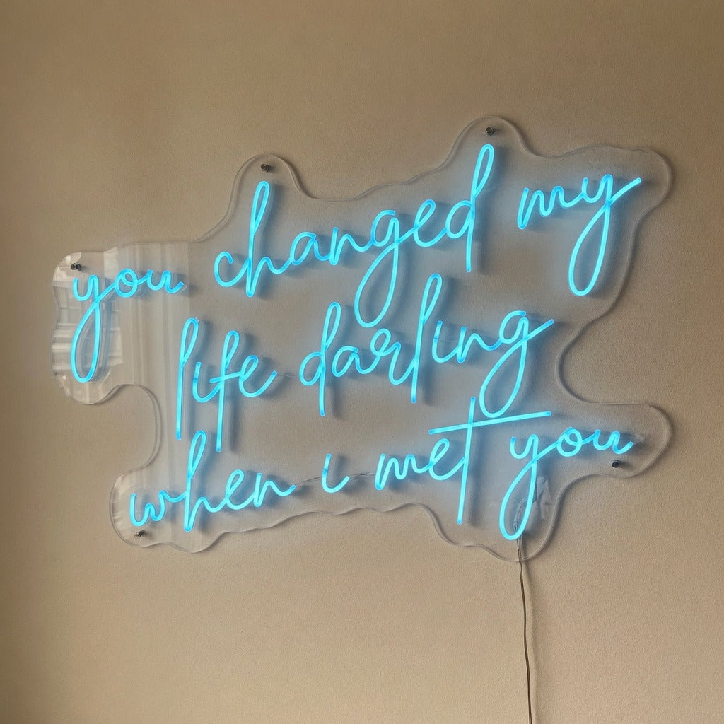 You Changed My Life Darling When I Met You LED Neon Sign - Shineneon