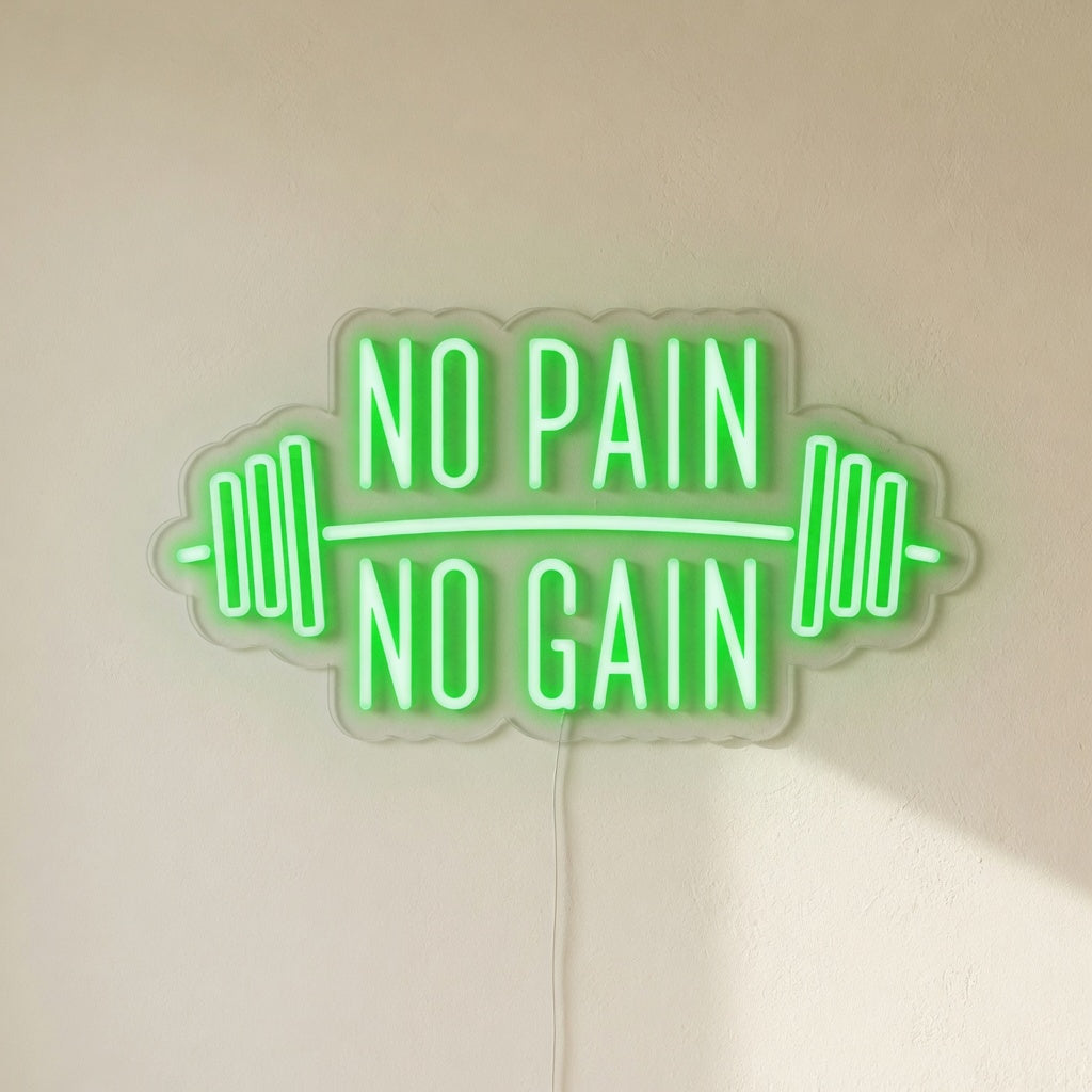 No Pain No Gain LED Neon Sign for Storefront - Shineneon