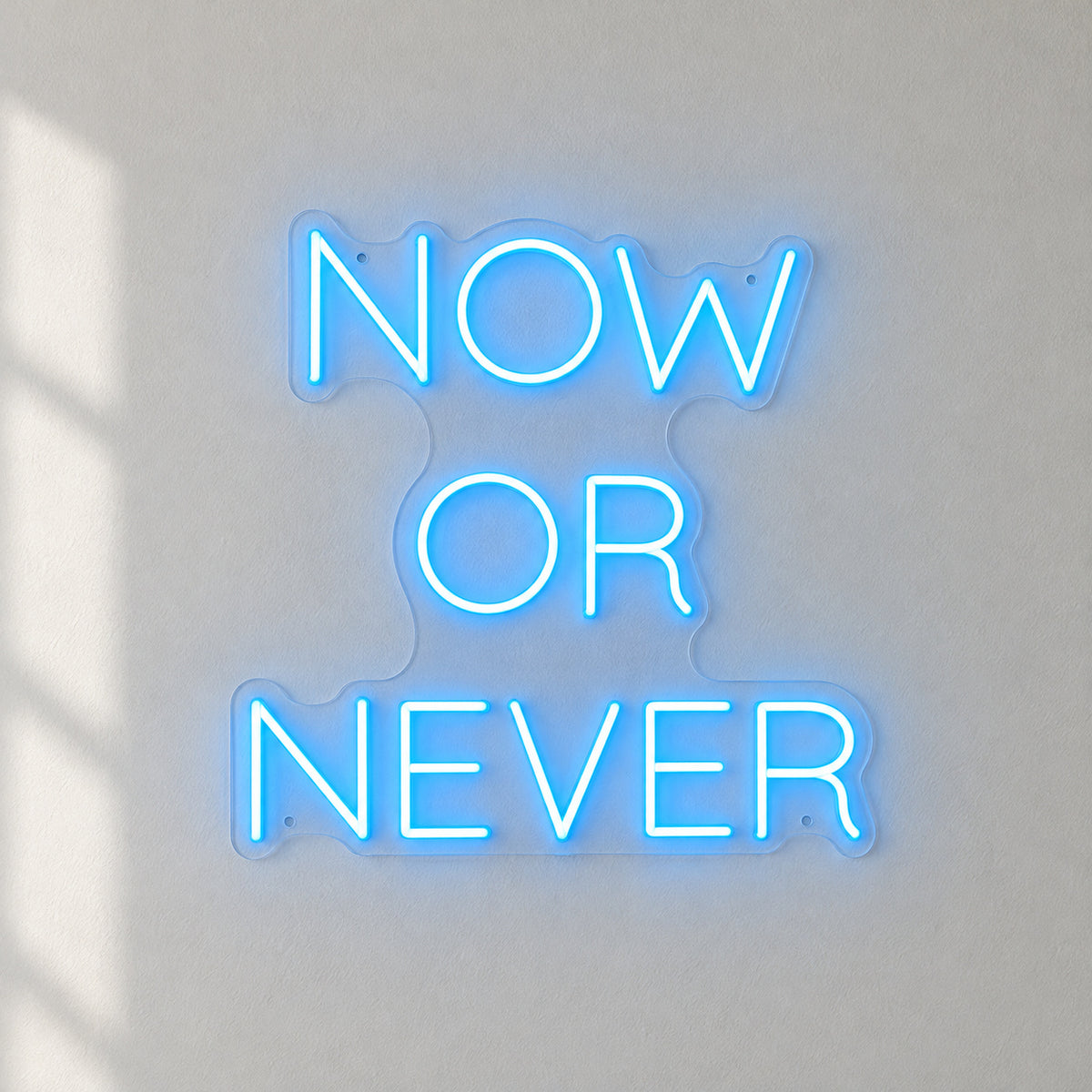 Now or Never LED Neon Sign Boxed Caps Design Wall Neon Signs - Shineneon