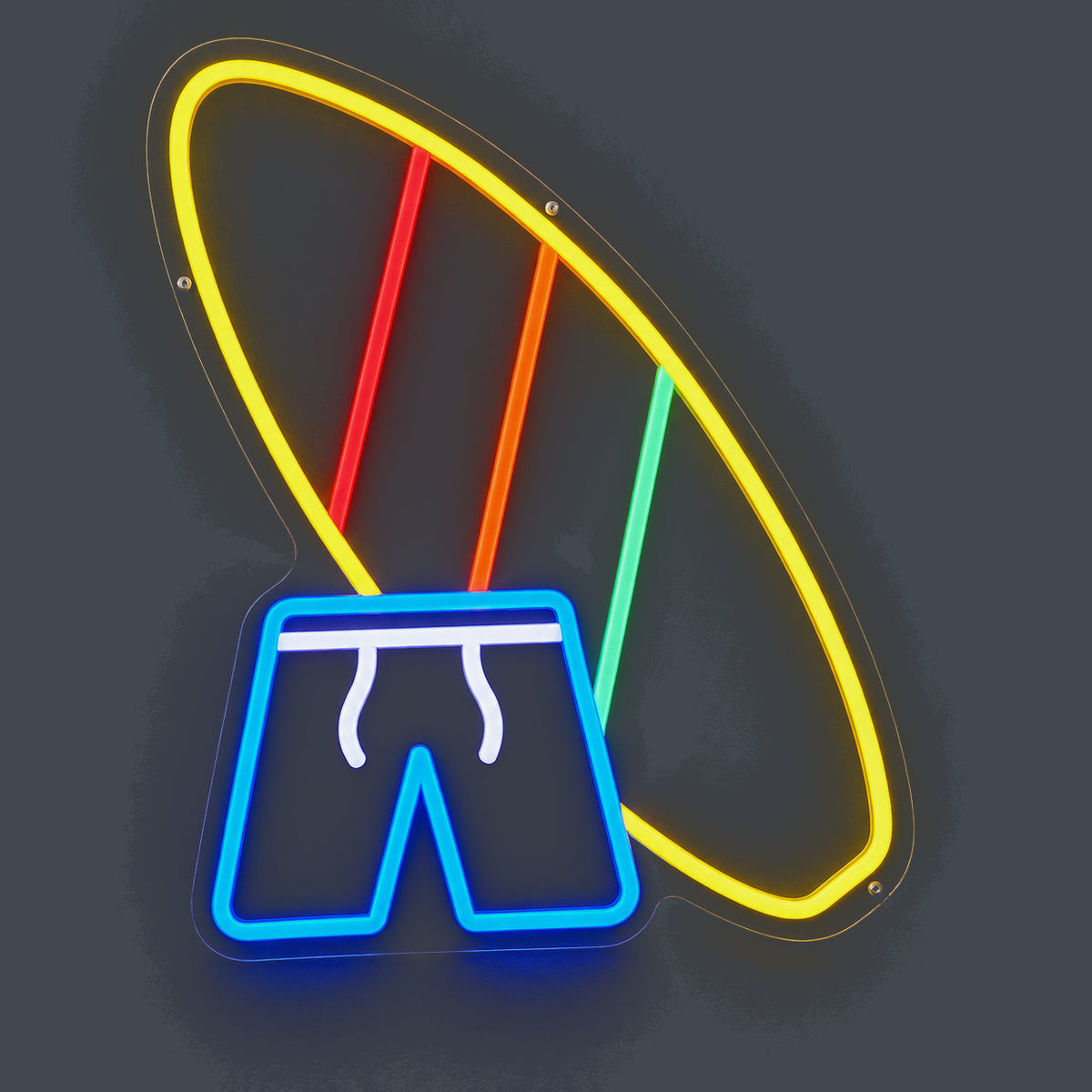 Shorts And Surfboard Beach LED Neon Sign - Shineneon
