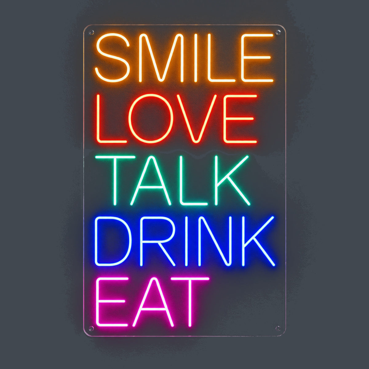 Smile Love Talk Drink Eat LED Neon Sign Wall Neon Signs - Shineneon