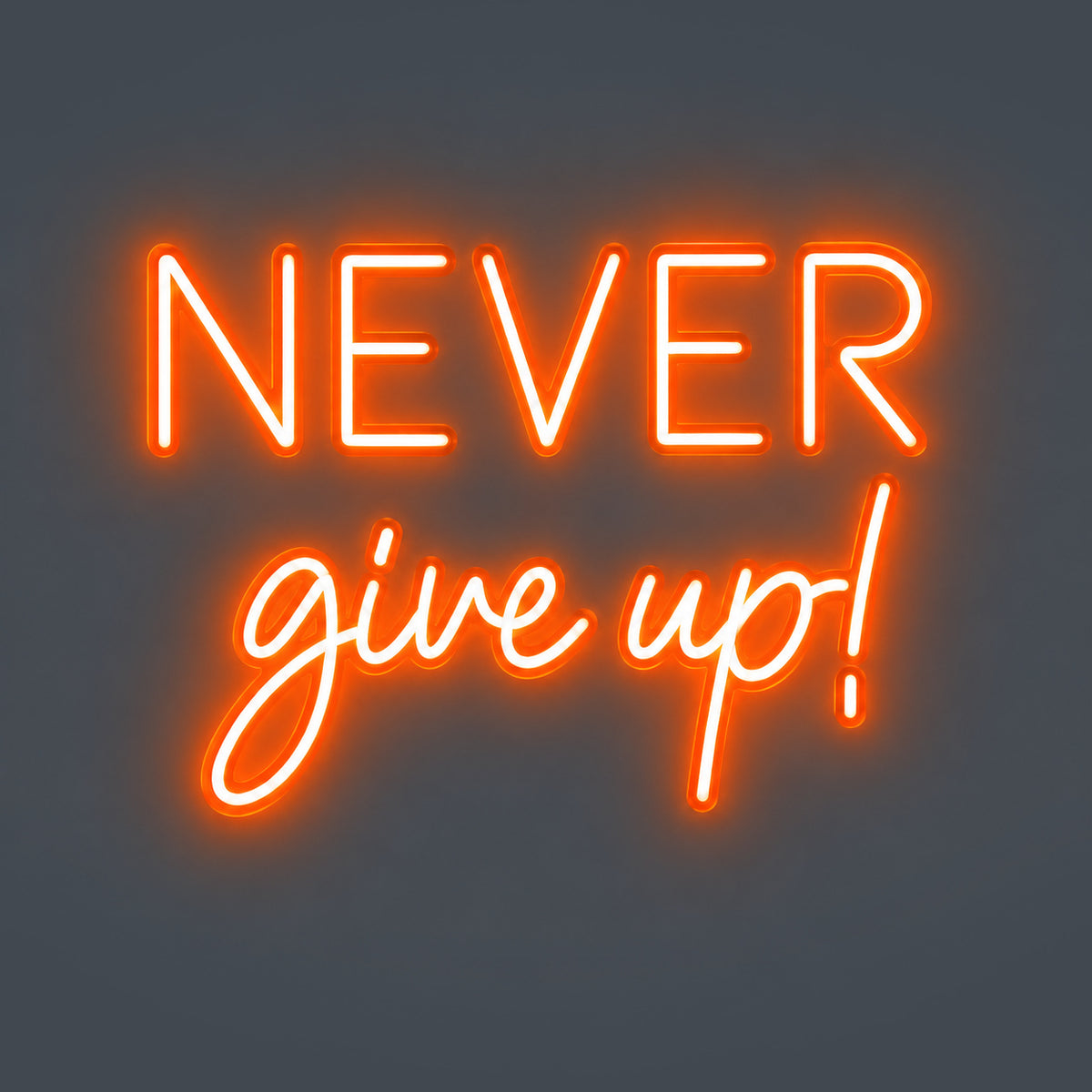 Never Give Up LED Neon Sign Wall Neon Signs - Shineneon