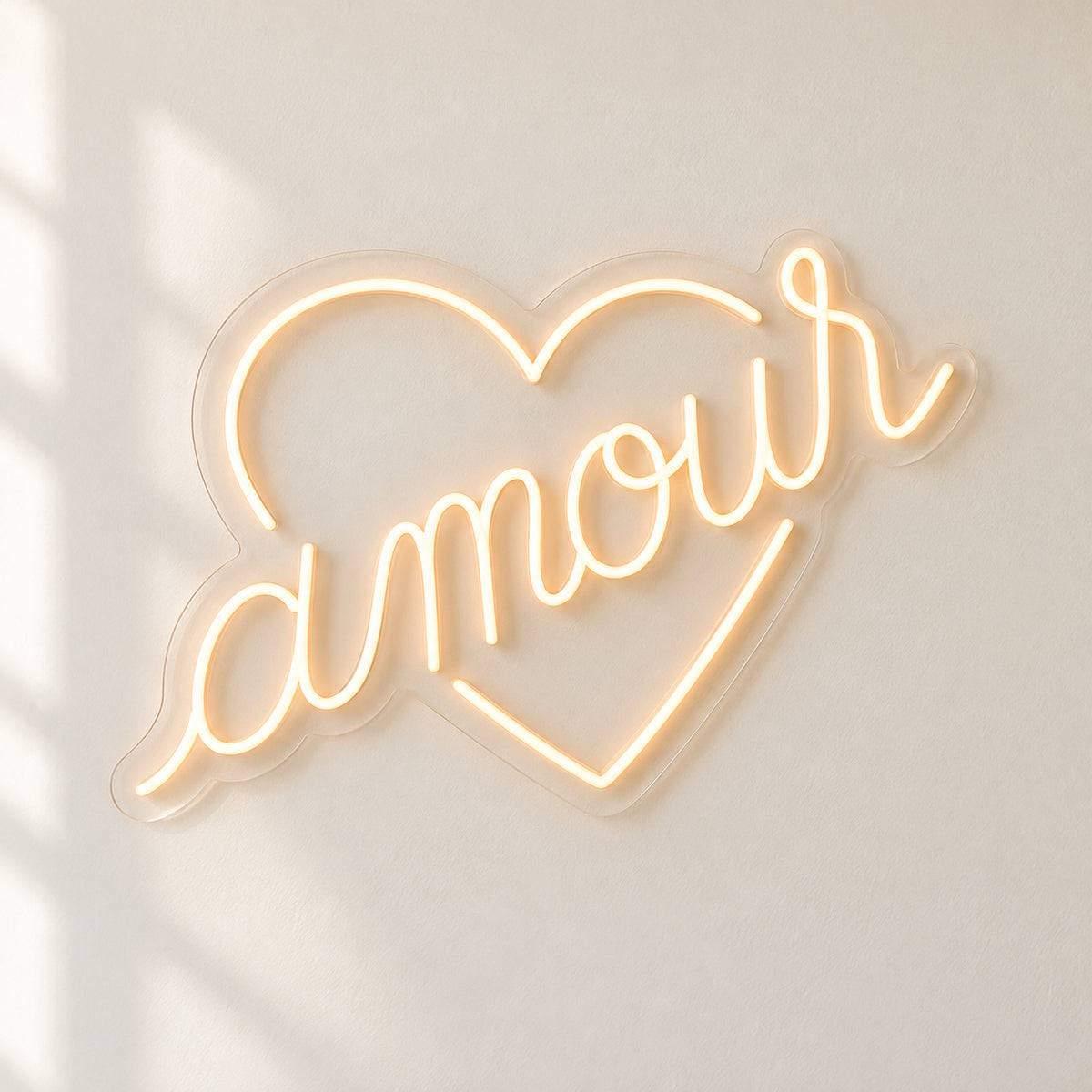 Amour LED Neon Sign for Wedding Light Up Party Decor - Natural Light Product Image