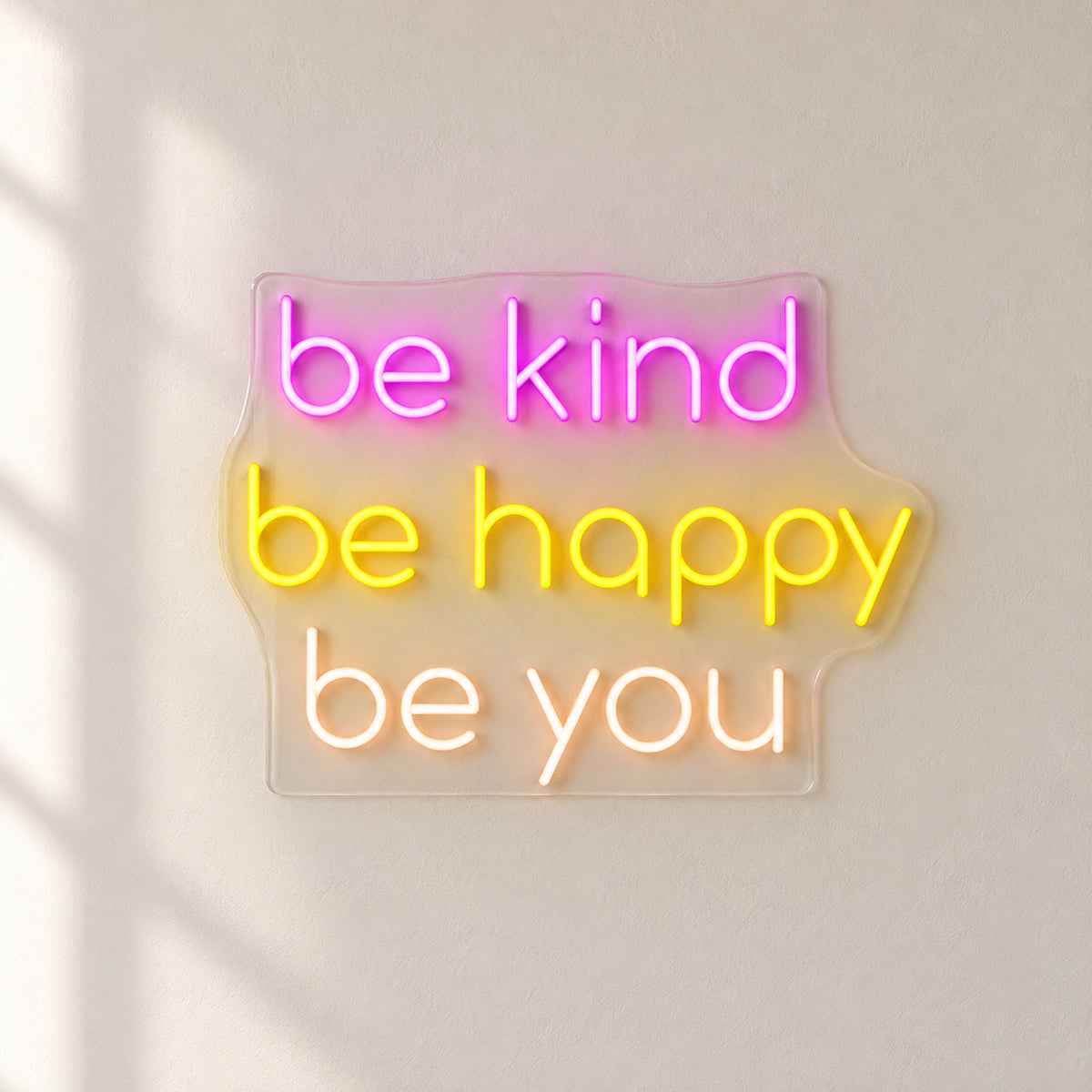 Be Kind Be Happy Be You LED Neon Sign Dimmable Wall Light - Natural Light Product Image