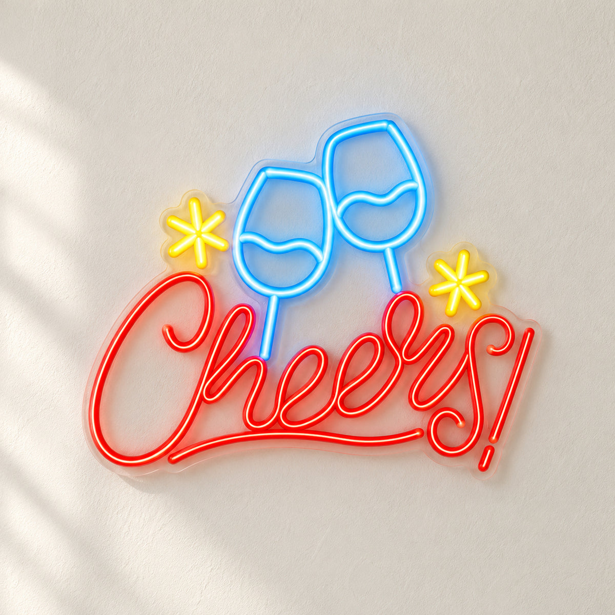 Cheers Champagne LED Neon Sign for Bar Light Up Business Decor - Natural Light Product Image