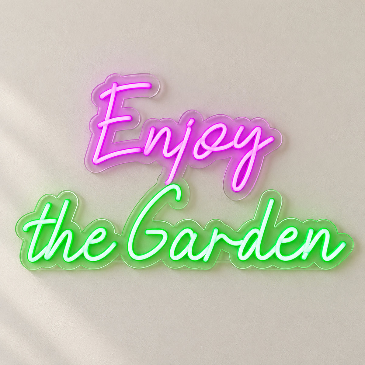 Enjoy The Garden LED Neon Sign for Storefront Light Up Business Decor - Natural Light Product Image