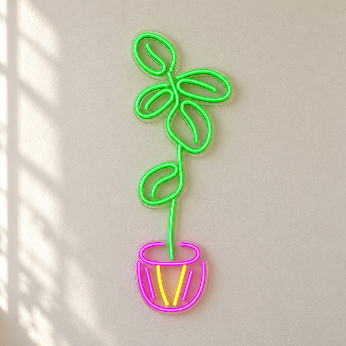 Fiddle Leaf Fig Plant Neon Sign - Natural Light Product Image