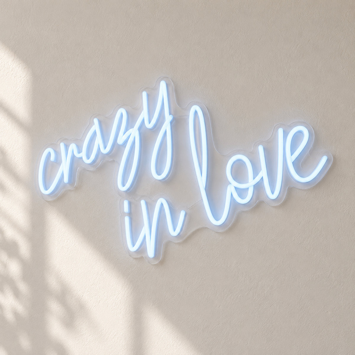 Crazy in Love LED Neon Sign Lowercase Flow Script - Natural Light Product Image