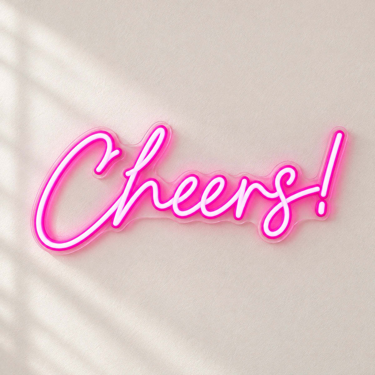 Cheers LED Neon Sign Splash Script with Exclamation - Natural Light Product Image