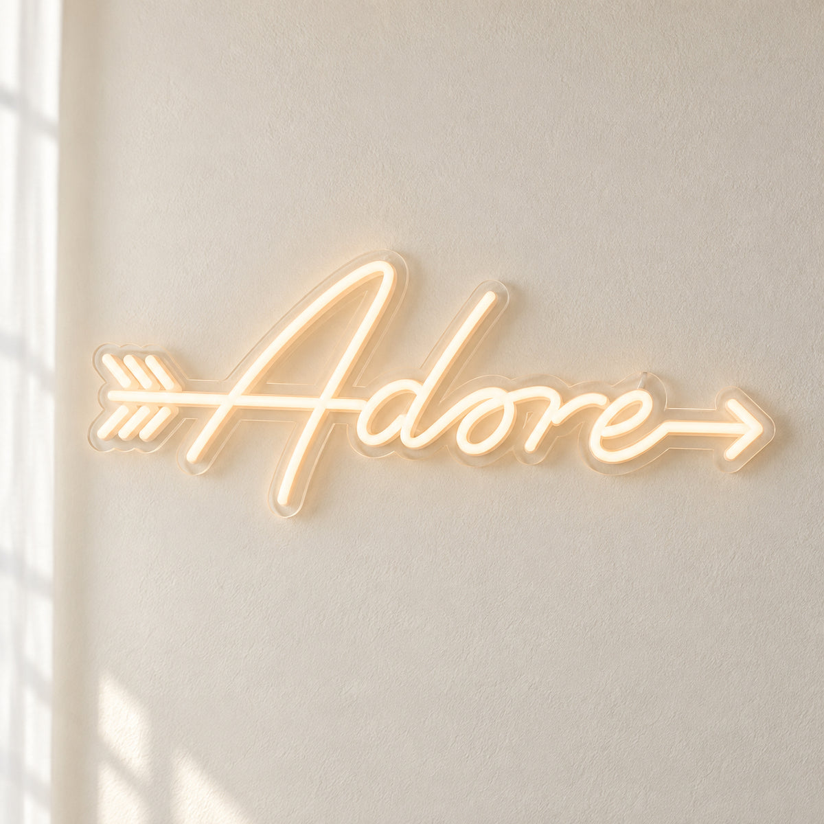 Adore LED Neon Sign Sparkling Cursive Style - Natural Light Product Image