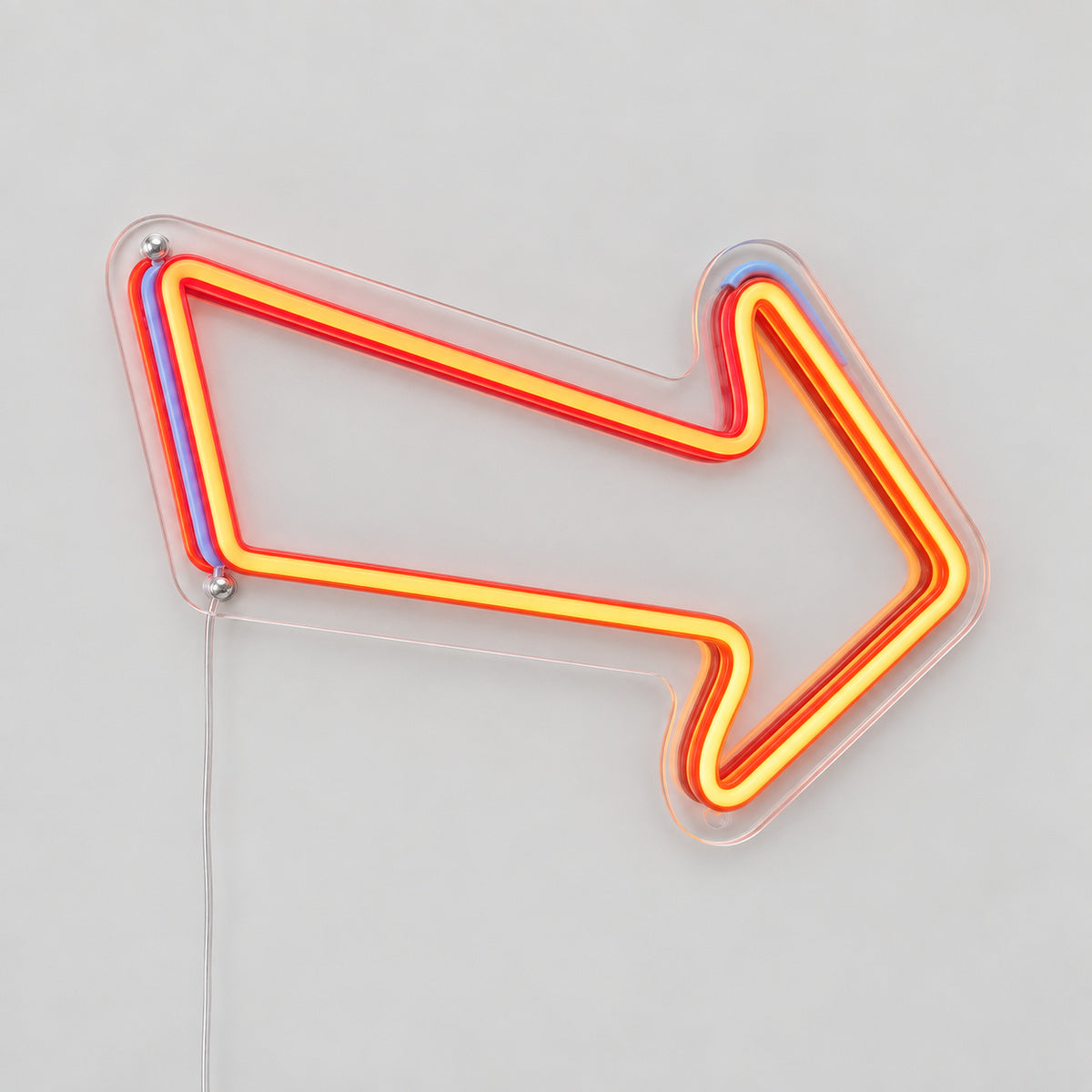 Right Arrow Vintage LED Neon Sign Wall Neon Signs - Solid Background