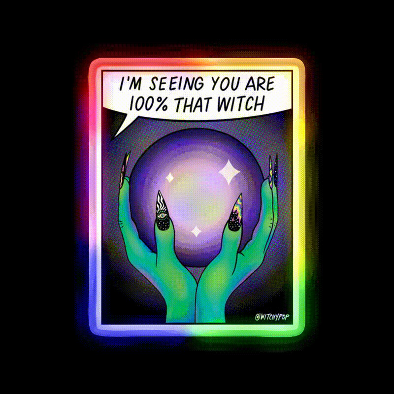 100 Persent That Witch Nail Salon Led Neon Sign Rgb Color