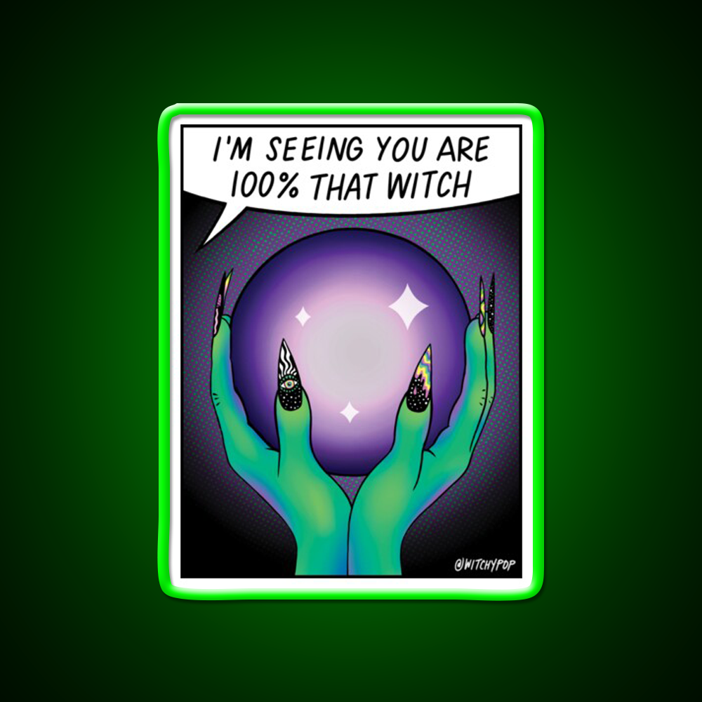 100 Persent That Witch Nail Salon Led Neon Sign Rgb Color