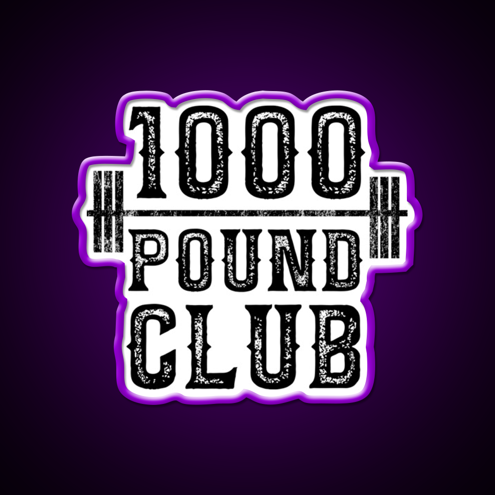 100 Pound Club Weight Lifting Gym Fitness Led Neon Sign Rgb Color