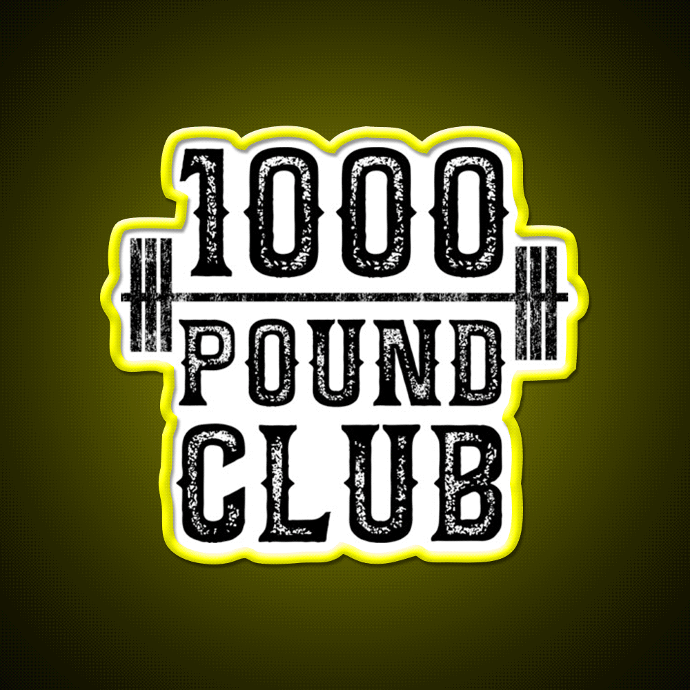 100 Pound Club Weight Lifting Gym Fitness Led Neon Sign Rgb Color
