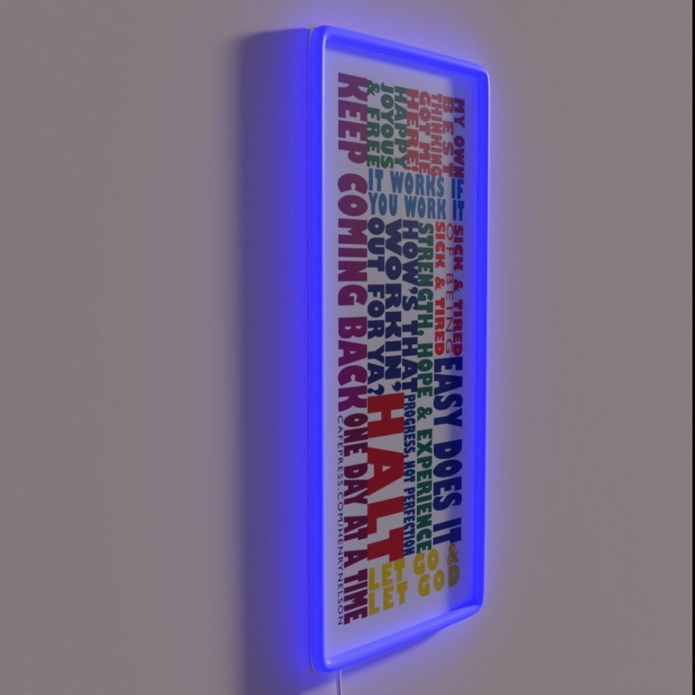 12 Step Aa Recovery Slogans Rgb Led Neon Sign