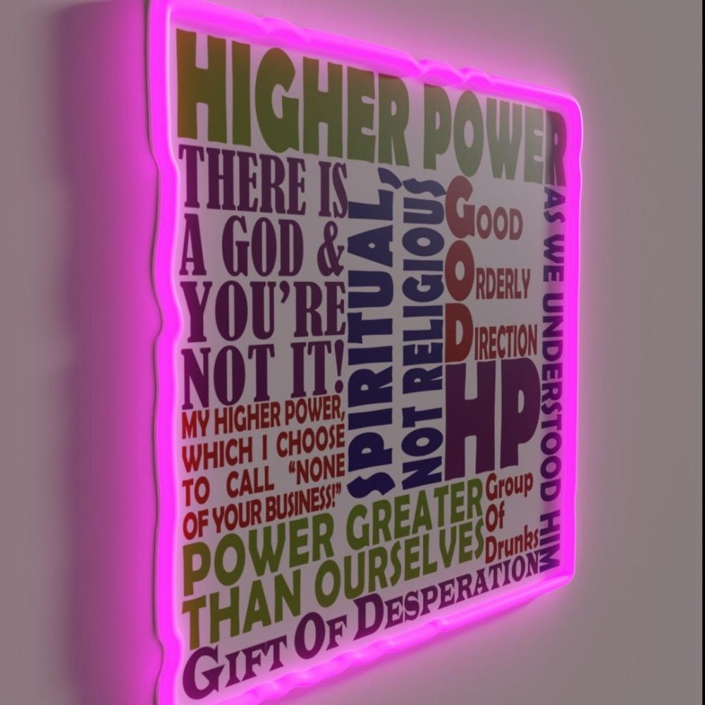 12 Step Higher Power Slogans Rgb Led Neon Sign - Shineneon