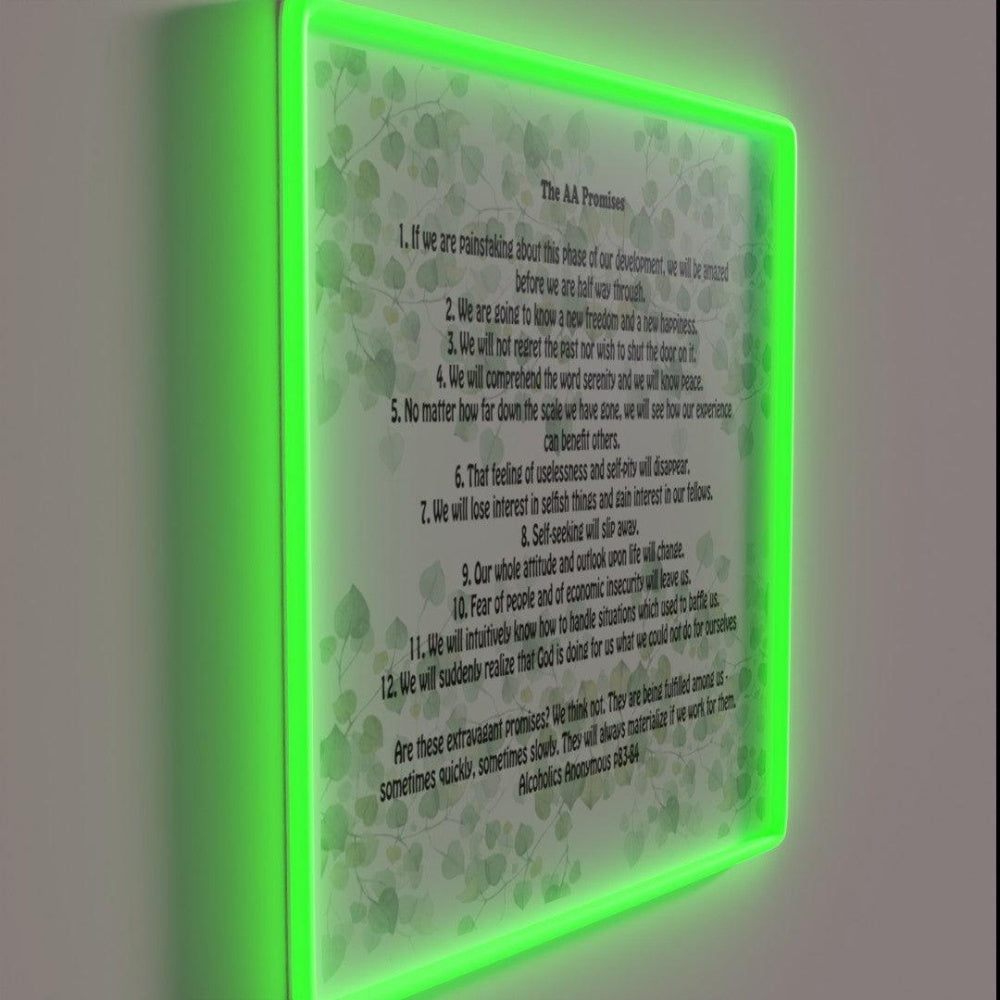 12 Step Promises Aa Big Book Rgb Led Neon Sign