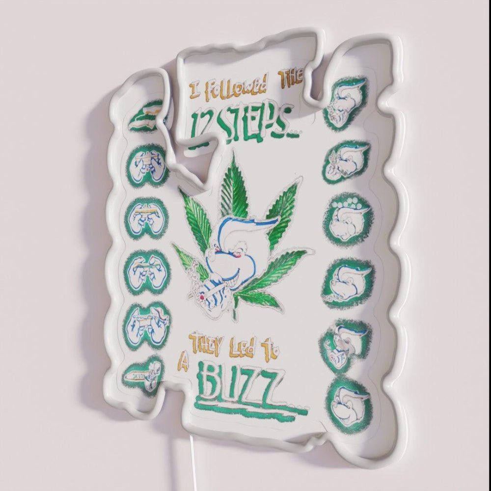 12 Steps Weed I Followed The 12 Steps Rgb Led Neon Sign - Shineneon