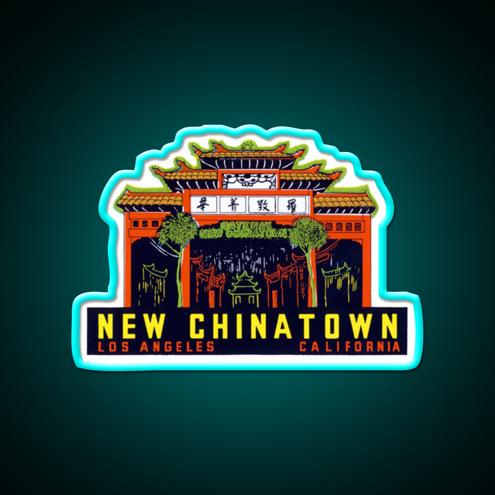 1940S New Chinatown Los Angeles California Asian Cultural Led Neon Sign Rgb Color