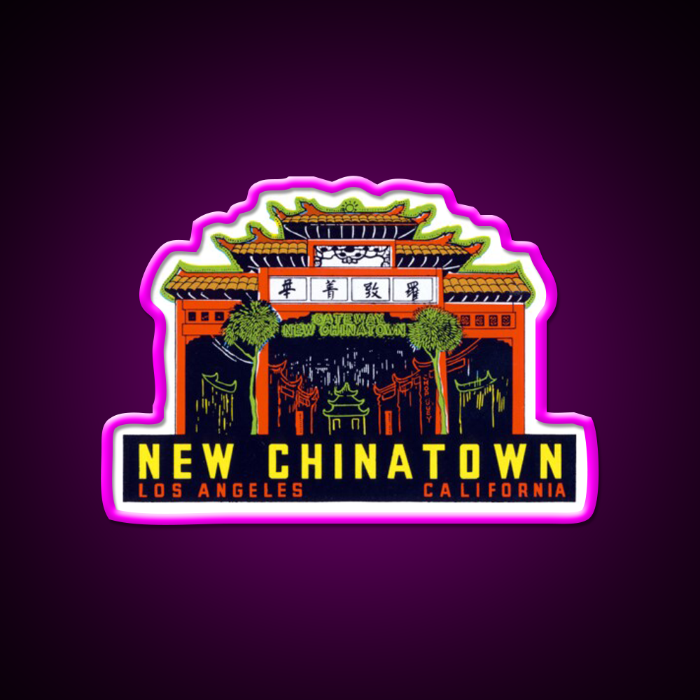 1940S New Chinatown Los Angeles California Asian Cultural Led Neon Sign Rgb Color