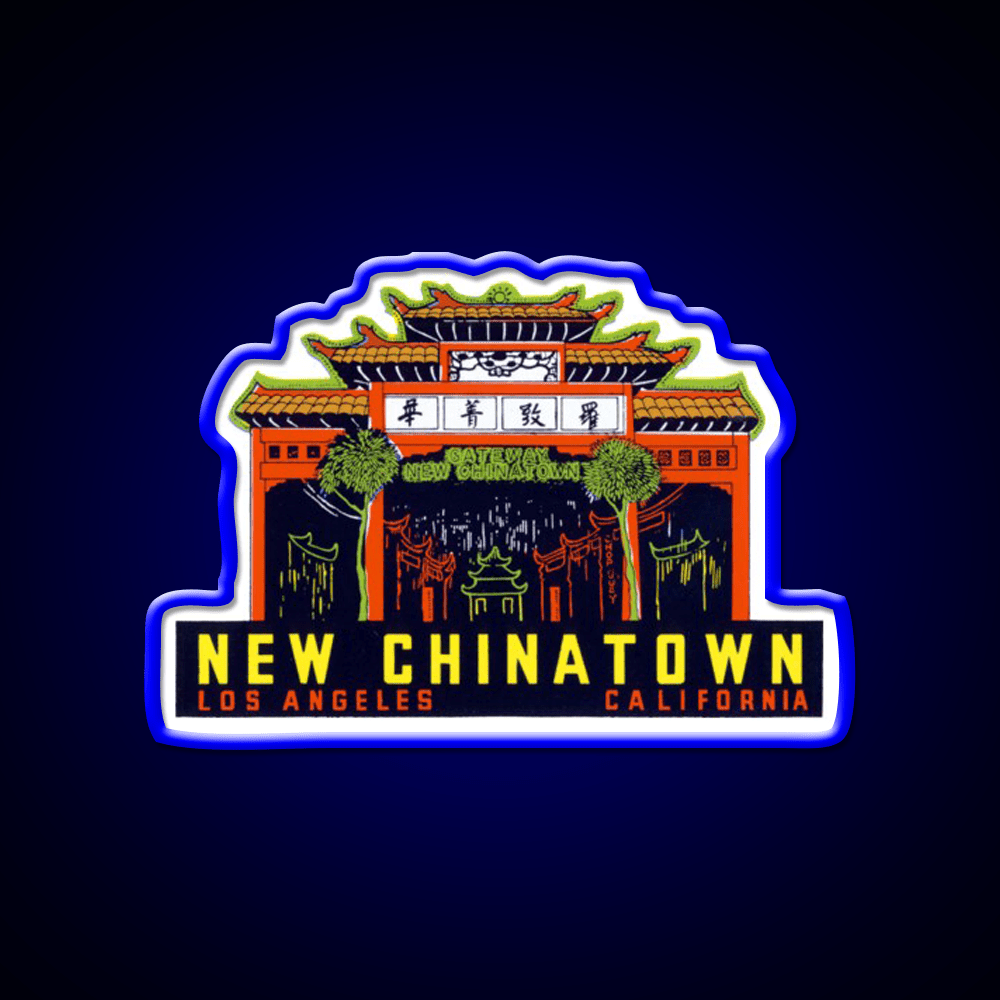 1940S New Chinatown Los Angeles California Asian Cultural Led Neon Sign Rgb Color - Shineneon
