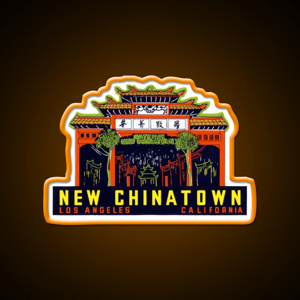 1940S New Chinatown Los Angeles California Asian Cultural Led Neon Sign Rgb Color - Shineneon