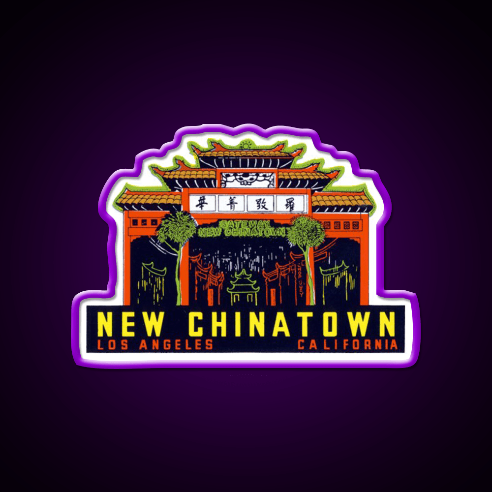 1940S New Chinatown Los Angeles California Asian Cultural Led Neon Sign Rgb Color - Shineneon